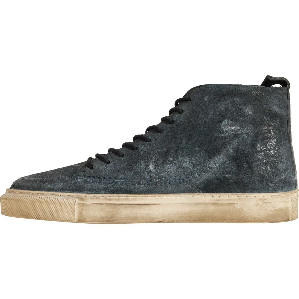 ROAN BY BED STU Argonath Sneakers  Leather Men Sz 10 Gray Ankle Distressed‎